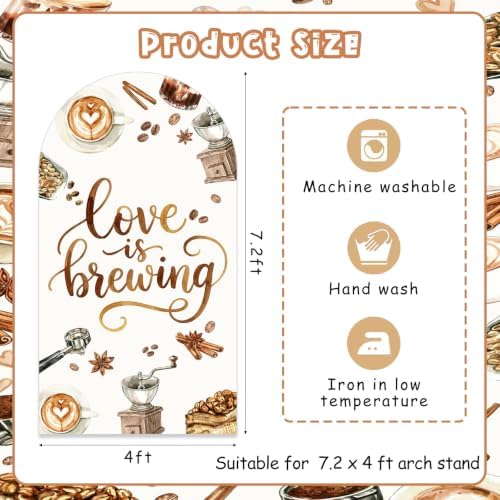 Serencatcher 7.2ft Love Brewing Arch Backdrop Cover - Image 2