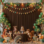20x10ft Brown Backdrop Curtains for Wedding Parties Wrinkle Free Photo Backdrop Drapes for Photography Birthday Baby Shower Soft Fabric Party Backgournd for Photoshoot 5x10ft, 4 Panels - Image 7