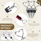 Didaey 100 Set Heart Shape Wine Stopper Wedding Favor for Guests - Image 2