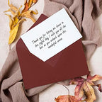 Darling Souvenir A7 Maroon Invitation Envelopes (5 1/4 x 7 1/4) Euro V-Flap 80 LBS Ideal for Weddings, Birthday, Invitations, Baby Shower,Greeting Cards -Packs & Colors Available - Image 3