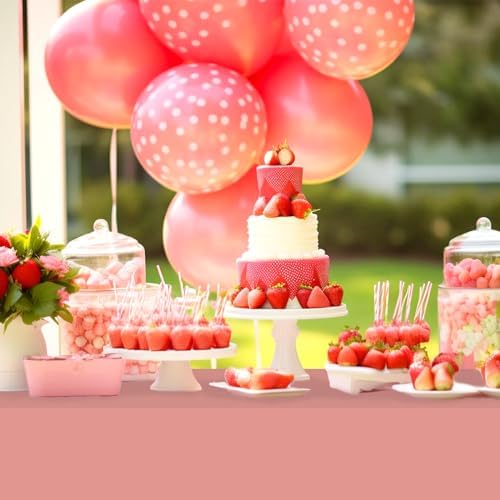 Whaline 16Pcs Pink Plastic Tablecloth 4 Pink Series Colors Rectangle Table Cover Waterproof Table Cloth for Birthday Wedding Parties Decorations Supplies, 54 x 108 Inch - Image 6