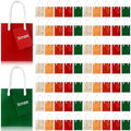 Zhehao 50 Pack Mini Gift Bags Bulk with Handles and Tags,Christmas Color by Zhehao
