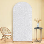 MODFUNS Sequin Arch Cover Silver 6FT Arch Cover Wedding Arch Backdrop Cover for Arch Stand Glittering Chiara Arch Cover Backdrop Fabric Spandex Arch Cover Panels for Metal Arch Frame Prom Party Decor - Image 5