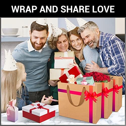 EUSOAR 50pcs 12.5" x4.5" x11" Kraft Paper Bags with Handles, Brown Kraft Paper Bags, Retail Handle Bags, Merchandise Bags, Wedding Party Bags - Image 6