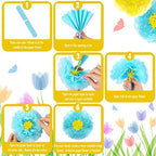 Outus 23 Pcs Colorful Fiesta Paper Flowers Tissue Paper Flowers 6-10'' Assorted Mexican for Cielito Lindo Party Hawaiian Carnival Rainbow Theme Birthday Decorations Baby Shower Wedding (Pack of 2) - Image 3