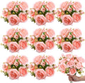 8 Bundles Artificial Peony Centerpiece Flowers,Light Pink by Yuxung