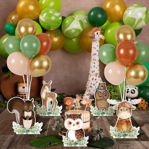 12 Sets Woodland Baby Shower Balloon Stand Kit for Table Safari Baby Shower Centerpiece Decorations with Balloon for Gender Reveal Birthday Party Photo Props Supplies - Image 2