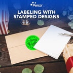Perco Neon Green Perforated Round Circle Dot Sticker 4-Inch Labels — 3 Rolls, 1,200 Stickers - Open, Available & Promo Signage, High Visibility Display Labels - Made in USA - Image 5