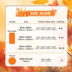 sancua 2 Pack Fall Thanksgiving Tablecloth 60x102 Inch Rust Burnt Orange - Image 6