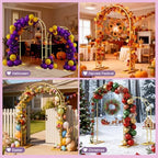 2 Pack Metal Wedding Arch (6 ft, 7.2 ft) Backdrop Stand with Base - Image 3