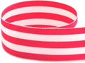 USA | American Made 1-1/2" Hot Pink Geranium & White Taffy Striped Grosgrain Ribbon - 50 Yards by TheRibbonFactory%C2%AE