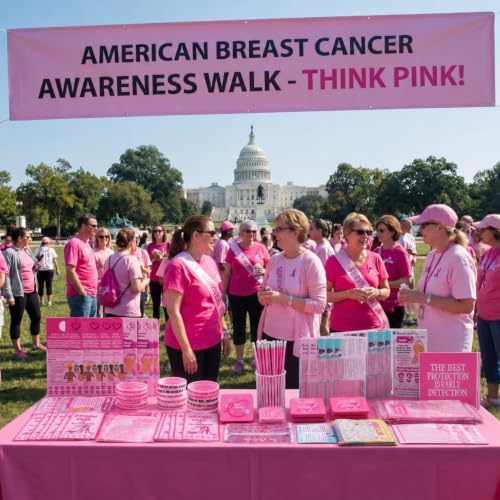 Eaasty 120 Pcs Breast Cancer Awareness Items Bulk, Pink Ribbon Gifts Favors - Image 4