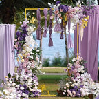 Fomcet Square Backdrop Stand Metal Gold 6.6FT x 4FT Wedding Arch Stand - Image 4