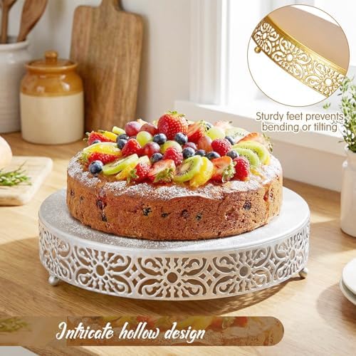 Wenqik 16 Inch Cake Stand Round Metal Cupcake - Image 3