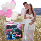 AmazingSpark 28in Giant Gender Reveal Gift Box Kit, Burnouts or Bows - Image 6