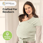KeaBabies Baby Wrap Carrier, All in 1 Original Baby Carrier (Chevron Maze) - Image 2