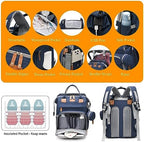 Astro alan Baby Diaper Bag with Changing Station, Waterproof Diaper Bag Backpack for Moms Dads with USB Charging Port, Baby Shower Gifts, Baby essentials, Blue - Image 5