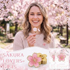 50 Sets Cherry Blossom Party Favors Bulk Enamel Pins Sakura Gifts - Image 4