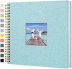12"x12" Scrapbook Photo Album Linen Cover 40 Sheets 80 Pages White Paper by Hiwhy