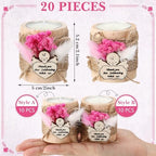 Mtlee 20 Sets Baptism Candle Favors for Guests, Pink, Baby - Image 2