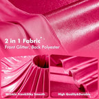 20x10ft Shimmer Hot Pink Sequin Backdrop Curtain for Parties, Thick Wrinkle Free Glitter Fuchsia Photo Backdrop Drapes Curtains for Birthday Wedding Halloween Photography Background-4 Panels 5x10ft - Image 5