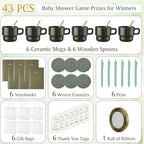 43 Pcs Baby Shower Game Prize for Winner Baby Shower Favor, Green - Image 2