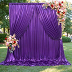 20ftx10ft Shimmer Purple Sequin Backdrop Curtain for Parties, Thick Wrinkle Free Glitter Backdrop Drapes Photo Back Drop Curtains for Birthday Wedding Halloween Photography Background-4 Panels 5x10ft by LeegleriTableSkirt
