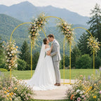 EMART 8/7.2/6.6Ft Metal Arch Backdrop Stand Set 3 for Wedding Party Balloon - Image 6