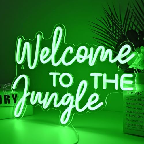 Britrio Welcome to the Jungle Neon Sign Light Safari Jungle Themed Decor - Image 5