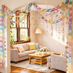 Gleebixi Pastel Birthday Decorations Kit with Paper Chain Garland - Image 7