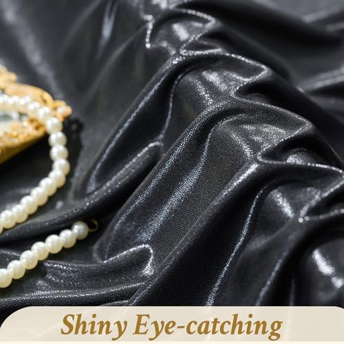 40ft x 10ft Black Sequin Backdrop Curtains for Party Wedding Shimmer Curtain Backdrop Prom Sparkly Glitter Fabric Photo Backdrop Drapes for Birthday Party Photography Baby Shower 5x10FT, 8 Panels - Image 6