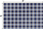 Jillson & Roberts 20" x 30" Printed Gift Tissue, Blue Plaid (24 Folded Sheets) - Image 3