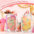 VioraWhite 40 Pcs Mini Suitcase Empty Box and Plush Ball Set, 2 Pink - Image 4