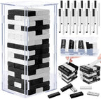 Junkin 79 Pcs Wedding Guest Book Alternative, Black and White Wooden Blocks by Junkin