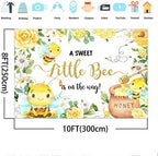 Avezano A Sweet Little Bee is on The Way Backdrop Honeycomb Bee Baby Shower Background Party Decorations for Girls Photoshoot Props 10 x 8 ft - Image 3
