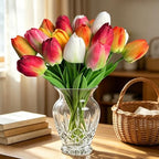 Pink Artificial Tulips for Vase, 48 Stems Faux Flowers for Baby Shower Decorations, Mother's Day Centerpieces, Birthday Party Decor, Floral Arrangements & Home Decor - Image 5