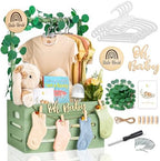Giftacity Wooden Baby Shower Crate, Large Green Personalized Gift Basket by %E2%80%8EGIFTACITY