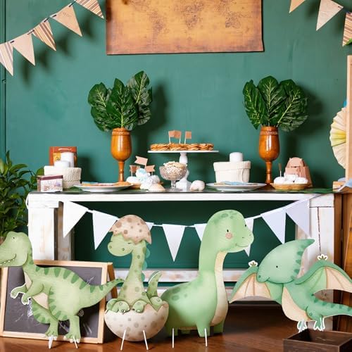 4 Pcs Large Dinosaur Cutouts Cardboard Baby Shower Decor - Image 6