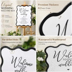 Yousoontic 24" x 18" Acrylic Wedding Welcome Sign Display Outdoor Indoor - Image 4
