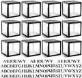 12 Pcs Transparent Balloon Boxes Clear Baby Boxes with 99 Letters for Baby Shower Gender Reveal Grad Birthday Party Bridal Wedding Christmas Anniversary Valentines Backdrop Decoration (Black) by Unknown