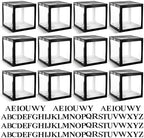 12 Pcs Transparent Balloon Boxes Clear Baby Boxes with 99 Letters for Baby Shower Gender Reveal Grad Birthday Party Bridal Wedding Christmas Anniversary Valentines Backdrop Decoration (Black) by Unknown