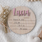 Personalized Birth Announcement, 3D Stat, Footprint & Name Plaque, Newborn Sign for Hospital, Pregnancy Photo Prop, Gender Reveal (Stat + Footprint + Name Sign) - Image 6