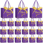 Jetec 45 Pcs Mini Thank You Gift Bag with Handle, Purple/gold by Jetec