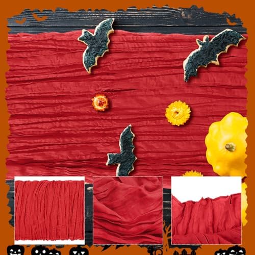 6 Pack Cheesecloth Table Runner 10Ft Christmas Gauze Boho Table Runners for Wedding Decor Bridal Shower Decorations Baby Shower Party(35" x 120") - Image 4