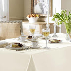 Fitable 6 Pack Ivory Tablecloths 90x132 Inch for 6 Foot Rectangle Tables - Image 2