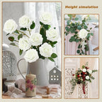 Artificial Flowers Realistic Roses, Real Looking Fake Roses with Stem for DIY Wedding Bouquets Centerpieces Bridal Shower Party Home Romantic Decorations (Milk White, Regular 3" - 200pcs) - Image 4