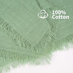 Showgeous 30 Pack Sage Green Cloth Napkins with Fringe, 16x16 inch - Image 4