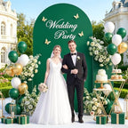Spandex Arch Cover 7.2FT Arch Backdrop Stand Cover Emerald Green Backdrop Covers for Arched Stand Chiara Wedding Arches Covers Stretchy Backdrops for Birthday Party Baby Shower Banquet Decor - Image 4