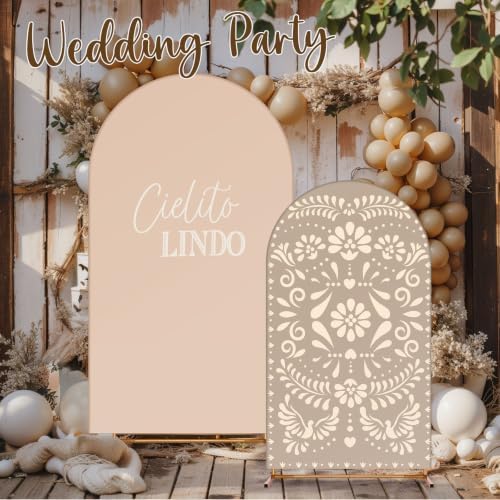 Mindsoft 2 Pcs Cielito Lindo Arch Backdrop Cover, Khaki - Image 2