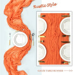 16 Pack 23 x 120 Inch Orange Table Runner 10Ft Cheesecloth - Image 6